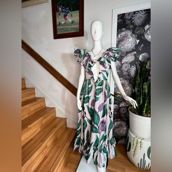 Anthropologie SIKA Off-The-Shoulder Printed Maxi
Dress/ size 2 - Picture 8 of 13